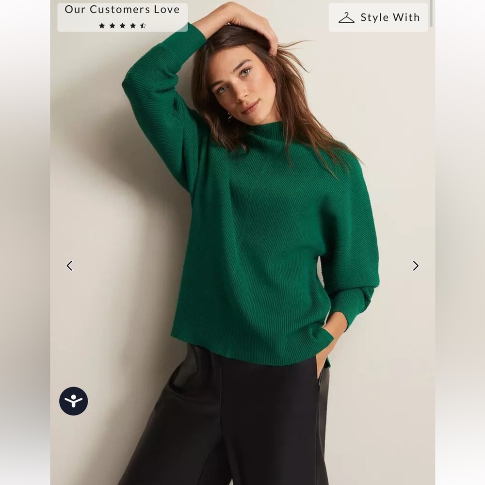 PHASE EIGHT Green Women's Ribbed Sweater